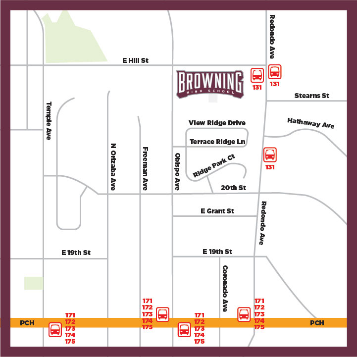 Browning High School Bus Map