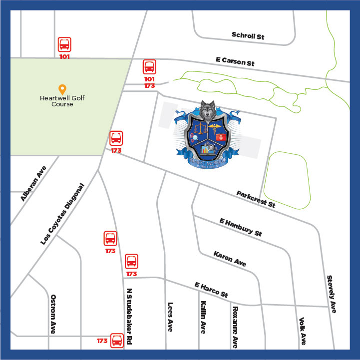 McBride High School Bus Map