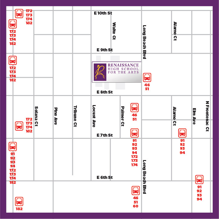 Renaissance High School Bus Map